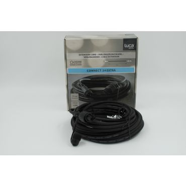 Luca Connect 24 verlengsnoer 10m zwart