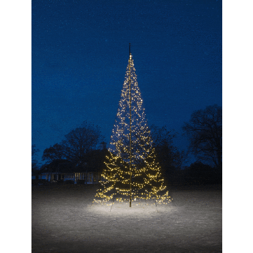 Fairybell 8 meter - Vlaggenmast Kerstboom - 1500 LED Lampjes - Twinkel - Warm Wit