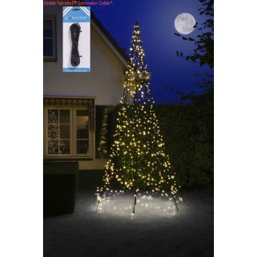 Fairybell 4 meter - Vlaggenmast Kerstboom - Warm Wit