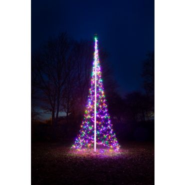 Fairybell 8 meter - Vlaggenmast Kerstboom - 1500 LED Lampjes - Multicolor