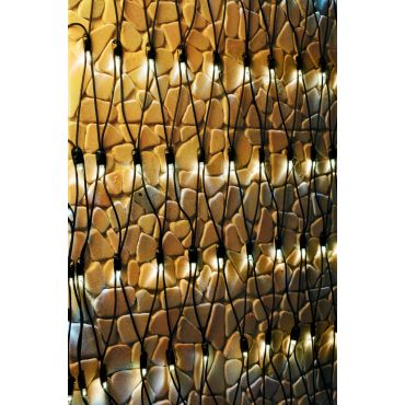 Netverlichting LED 100L 1,5m x 1,5m warm wit zwarte kabel