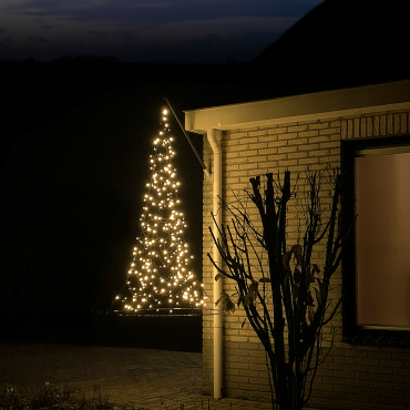 Xmas Starlight® Hangende led kerstbomen | 1.8 meter | 300 LED-lamp | Warm wit | Gevelmast |